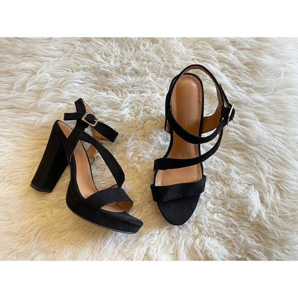 REPORT Women’s Size 7 Ligon Black Chunky Heels Sandals - Picture 2 of 11